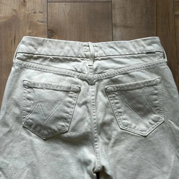 Mother The Looker Ankle Fray Gettin In Ivory Sz 24 - Picture 11 of 12